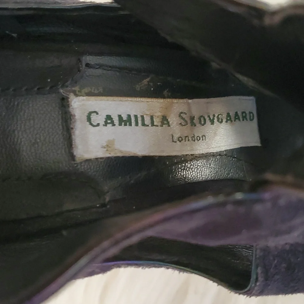 Camilla skovgaard blue platform heel Stiletto  open toe shoe size 36.5 - Picture 13 of 16